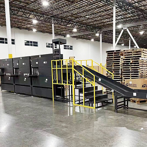 Intelligent automatic scanning code weighing volume sorting system_Smart Logistics